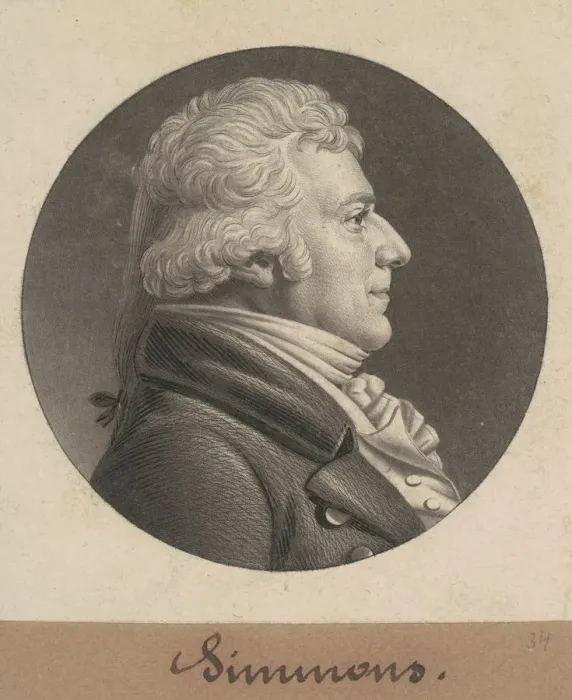 Framed Print : Simmons, 1806. Creator: Charles Balthazar Julien Fevret de Saint-Memin Framed Print : Simmons, 1806. Creator: Charles Balthazar Julien Fevret de Saint-Memin