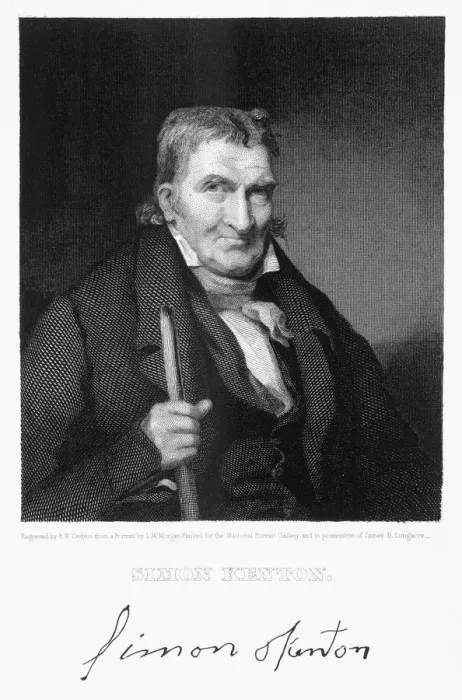 Framed Print : Simon Kenton, American frontiersman, 19th century. Artist: Richard W Dodson Framed Print : Simon Kenton, American frontiersman, 19th century. Artist: Richard W Dodson