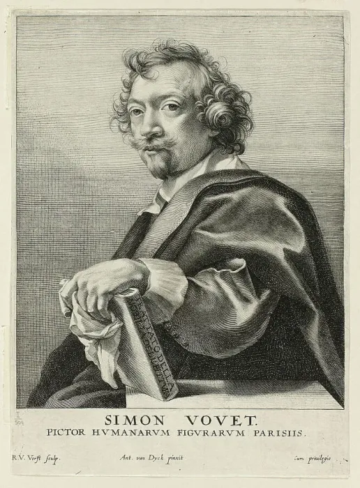 Framed Print : Simon Vouet, 1630 / 36. Creators: Robert van Voerst, Anthony van Dyck Framed Print : Simon Vouet, 1630 / 36. Creators: Robert van Voerst, Anthony van Dyck