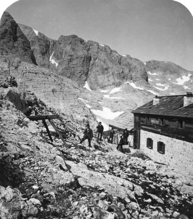 Framed Print : Simony Hut, Salzkammergut, Austria, c1900s. Artist: Wurthle & Sons Framed Print : Simony Hut, Salzkammergut, Austria, c1900s. Artist: Wurthle & Sons