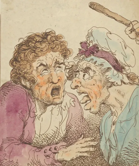 Framed Print : Simple Bodily Pain, 1800. 1800. Creator: Thomas Rowlandson