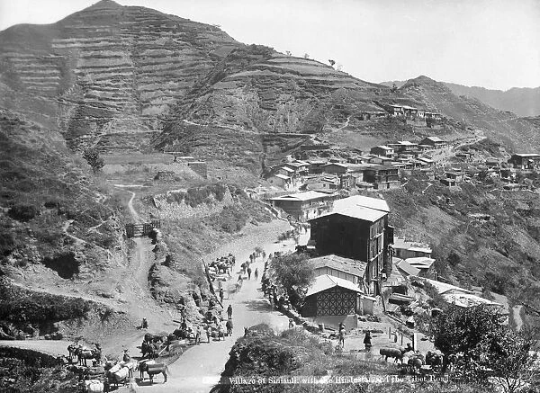 Sinauli village, with the Hindustan and the Tibet roads, Simla, India, early 20th century