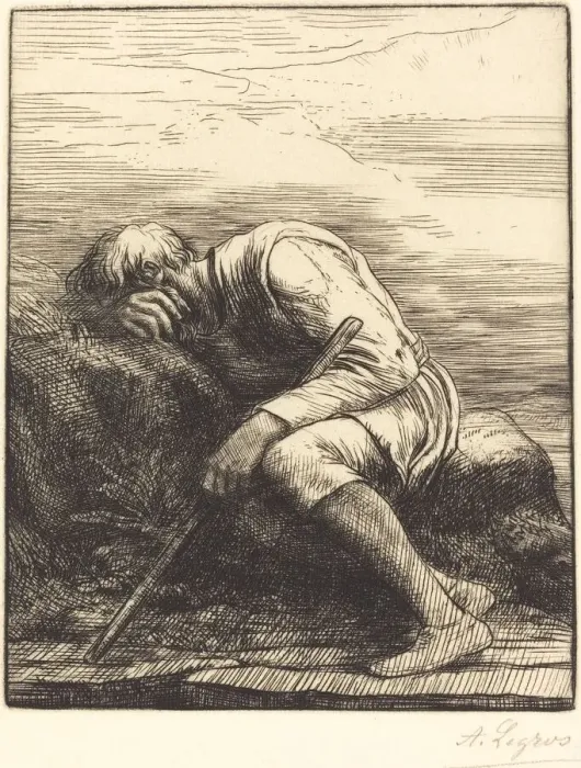 Framed Print : Sinbad the Sailor (Sinbad le marin). Creator: Alphonse Legros Framed Print : Sinbad the Sailor (Sinbad le marin). Creator: Alphonse Legros