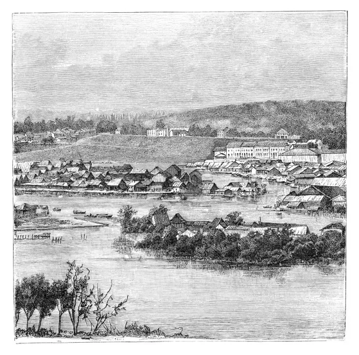 Framed Print : Singapore, 1895 Framed Print : Singapore, 1895