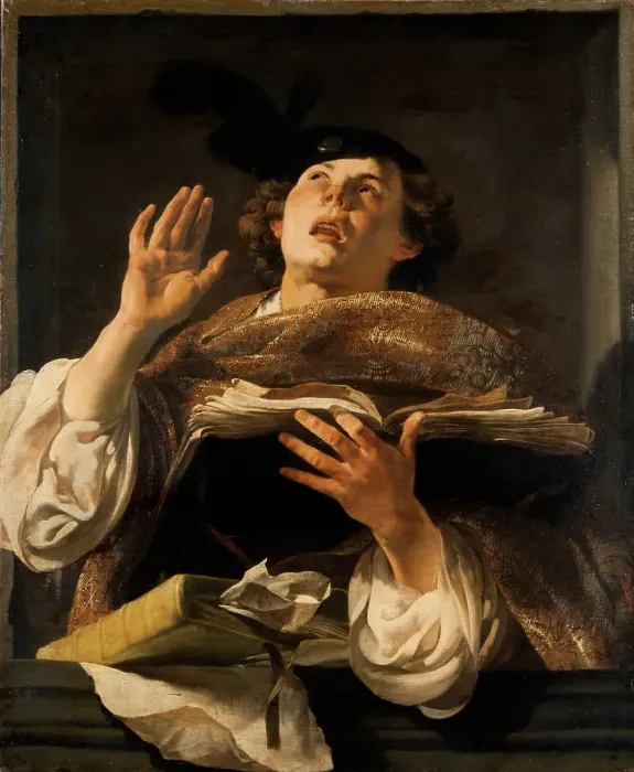 Framed Print : The Singer, 1620s. Creator: Terbrugghen, Hendrick Jansz (1588-1629) Framed Print : The Singer, 1620s. Creator: Terbrugghen, Hendrick Jansz (1588-1629)