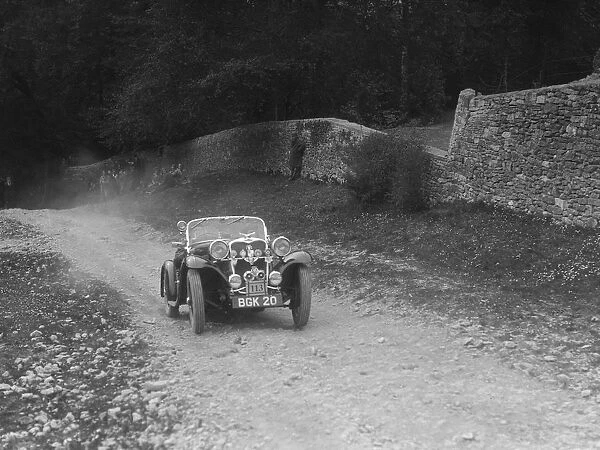 Singer 2-seater sports competing in a motoring trial, Nailsworth Ladder, Gloucestershire, 1930s