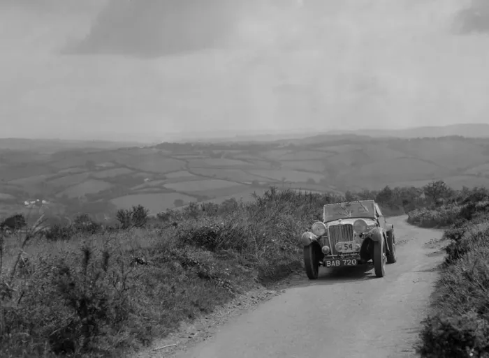 Framed Print : Singer B37 1. 5 litre sports of EB Booth of the Autosports team at the MCC Torquay Rally, 1938 Framed Print : Singer B37 1. 5 litre sports of EB Booth of the Autosports team at the MCC Torquay Rally, 1938