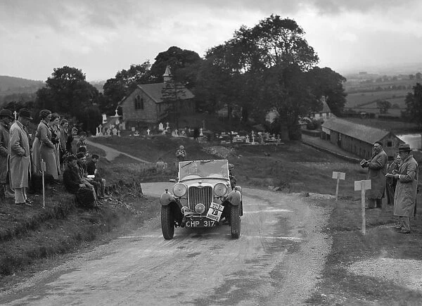 Singer B37 1. 5 litre sports of WC Butler competing in the South Wales Auto Club Welsh Rally