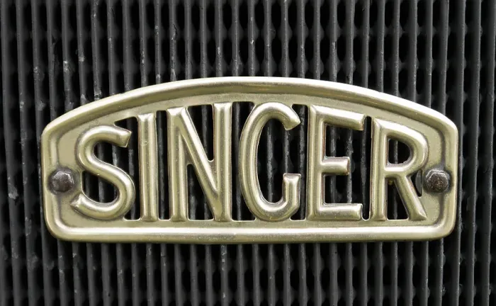 Framed Print : Singer badge Framed Print : Singer badge