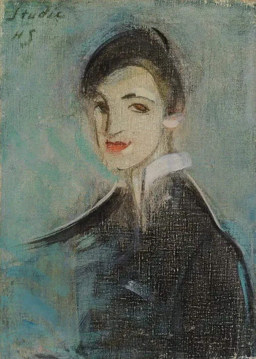 Framed Print : Singer in Black, 1916-1917. Creator: Helene Schjerfbeck Framed Print : Singer in Black, 1916-1917. Creator: Helene Schjerfbeck
