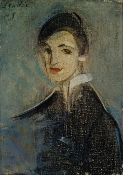 Framed Print : Singer in Black, 1916-1917. Creator: Schjerfbeck, Helene (1862-1946) Framed Print : Singer in Black, 1916-1917. Creator: Schjerfbeck, Helene (1862-1946)