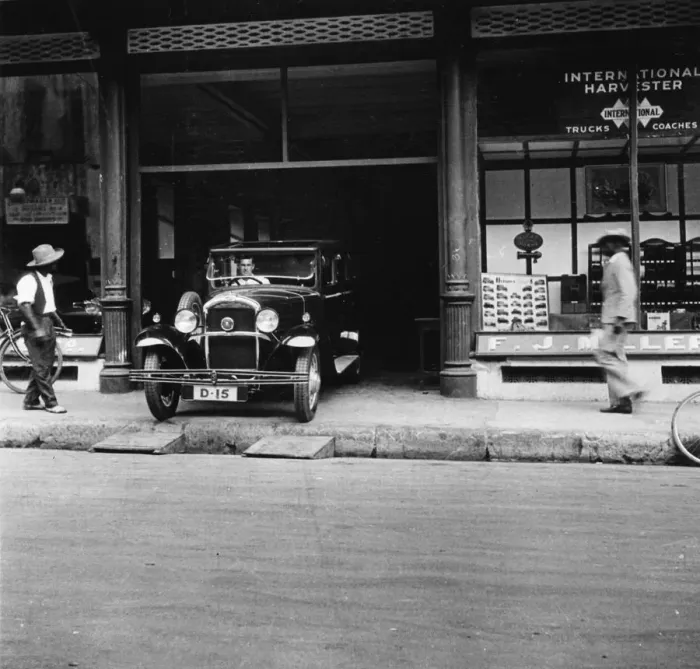 Framed Print : Singer car showroom, Port of Spain, Trinidad, Trinidad and Tobago, 1931 Framed Print : Singer car showroom, Port of Spain, Trinidad, Trinidad and Tobago, 1931