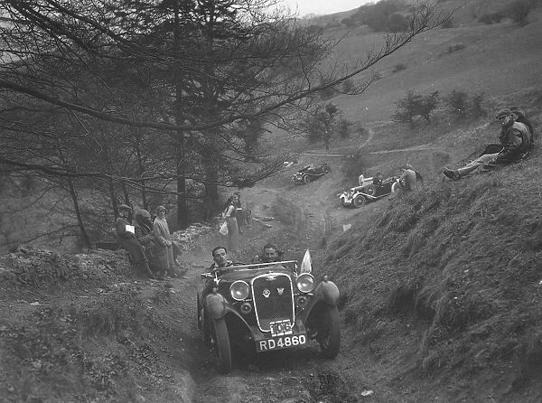 Singer competing in the MG Car Club Abingdon Trial  /  Rally, 1939. Artist: Bill Brunell