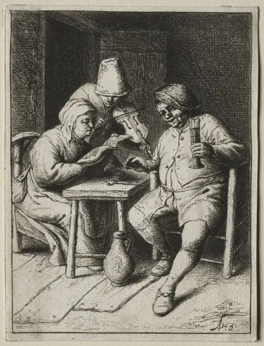 Framed Print : The Singer. Creator: Adriaen van Ostade (Dutch, 1610-1684) Framed Print : The Singer. Creator: Adriaen van Ostade (Dutch, 1610-1684)