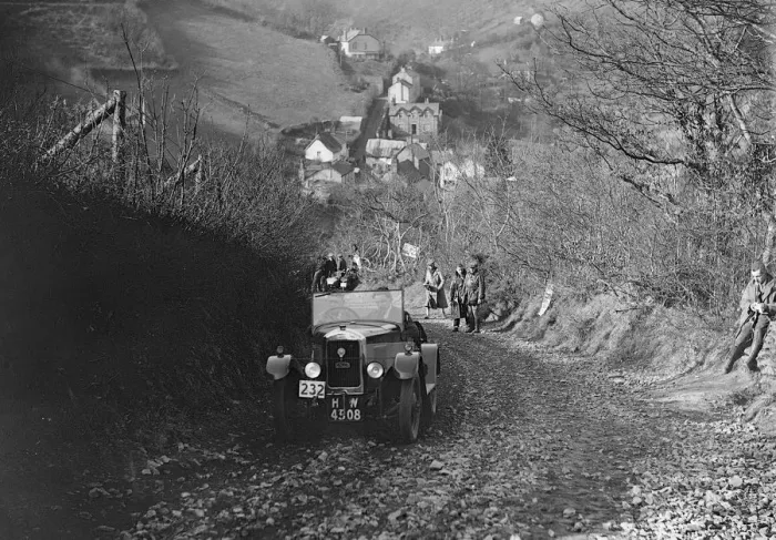 Framed Print : Singer Junior of RW Everard competing in the MCC Lands End Trial, Beggars Roost, Devon, 1929 Framed Print : Singer Junior of RW Everard competing in the MCC Lands End Trial, Beggars Roost, Devon, 1929
