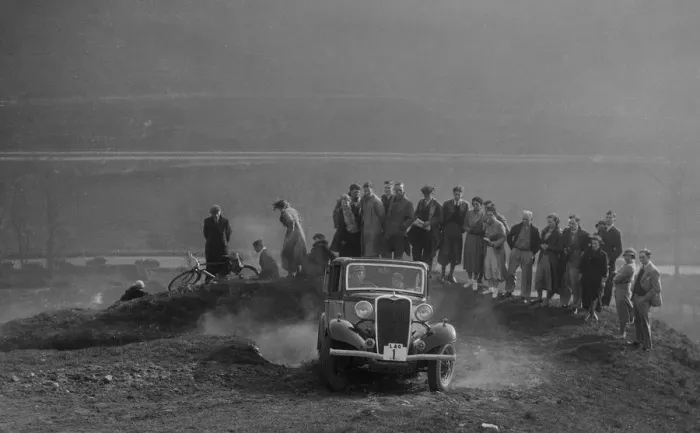 Framed Print : Singer saloon of Michael McEvoy competing in the Sunbac Inter-Club Team Trial, 1935 Framed Print : Singer saloon of Michael McEvoy competing in the Sunbac Inter-Club Team Trial, 1935