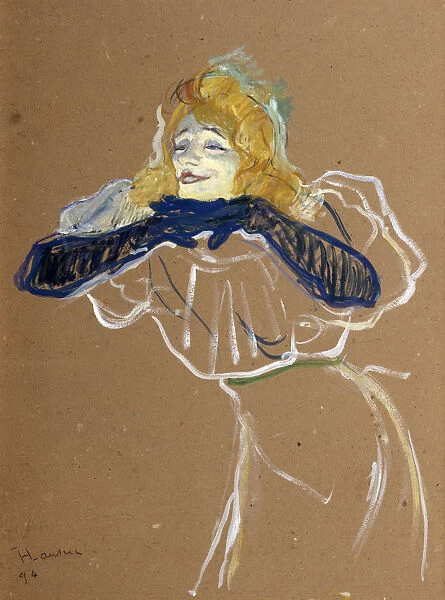 The Singer Yvette Guilbert, 1894. Artist: Henri de Toulouse-Lautrec