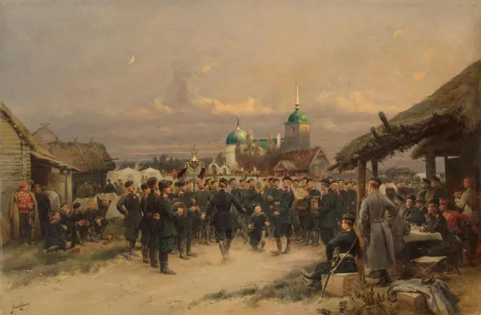 Framed Print : Singers of the Life-Guards 4th The Imperial Familys Rifle Battalion at Tsarskoye Selo, 1889. Artist: Detaille, Edouard (1848-1912) Framed Print : Singers of the Life-Guards 4th The Imperial Familys Rifle Battalion at Tsarskoye Selo, 1889. Artist: Detaille, Edouard (1848-1912)