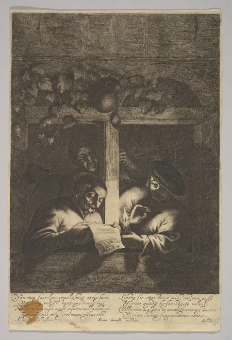 Framed Print : Singers at the Window, 1610-85. Creator: Unknown Framed Print : Singers at the Window, 1610-85. Creator: Unknown