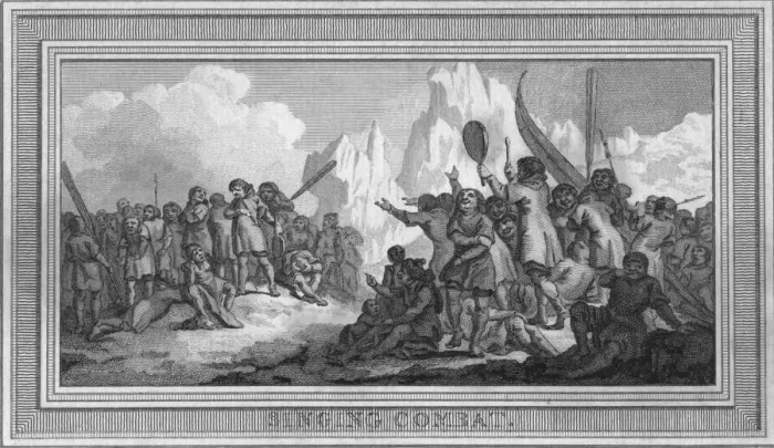 Framed Print : Singing Combat, 1787. Artist: Thornthwaite Framed Print : Singing Combat, 1787. Artist: Thornthwaite