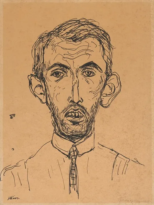 Framed Print : Singing Man (Self-Portrait), 1920-1929. Creator: Arnold Peter Weisz-Kubincan Framed Print : Singing Man (Self-Portrait), 1920-1929. Creator: Arnold Peter Weisz-Kubincan