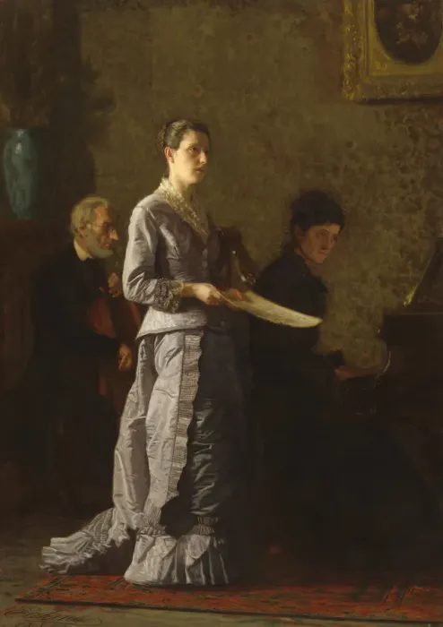 Framed Print : Singing a Pathetic Song, 1881. Creator: Thomas Eakins Framed Print : Singing a Pathetic Song, 1881. Creator: Thomas Eakins