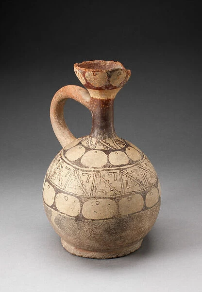 Single-Handled Jar with Geometric Motifs, 100 B. C.  /  A. D. 500. Creator: Unknown