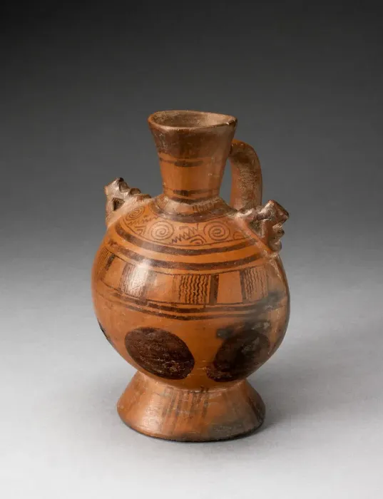 Framed Print : Single-Handled Pedestal Jar with Geometric Motifs and Appliques on Shoulders, A. D Framed Print : Single-Handled Pedestal Jar with Geometric Motifs and Appliques on Shoulders, A. D