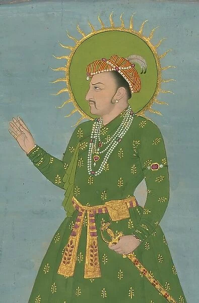 Single Leaf of a Portrait of the Emperor Jahangir, 13th century AH / AD 1825-1875. Creator: Unknown