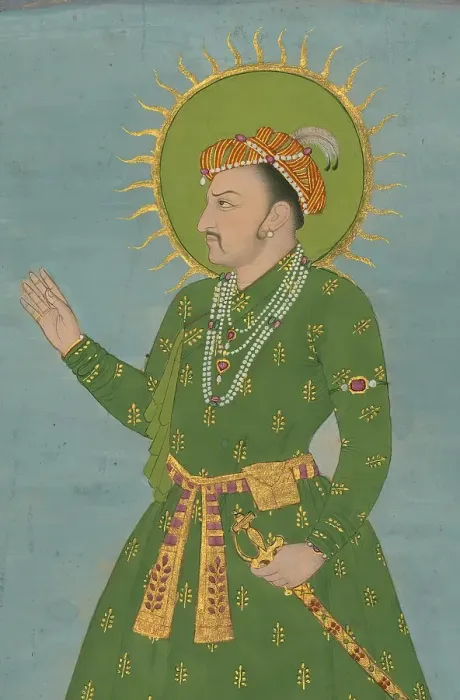 Framed Print : Single Leaf of a Portrait of the Emperor Jahangir, 13th century AH / AD 1825-1875. Creator: Unknown Framed Print : Single Leaf of a Portrait of the Emperor Jahangir, 13th century AH / AD 1825-1875. Creator: Unknown