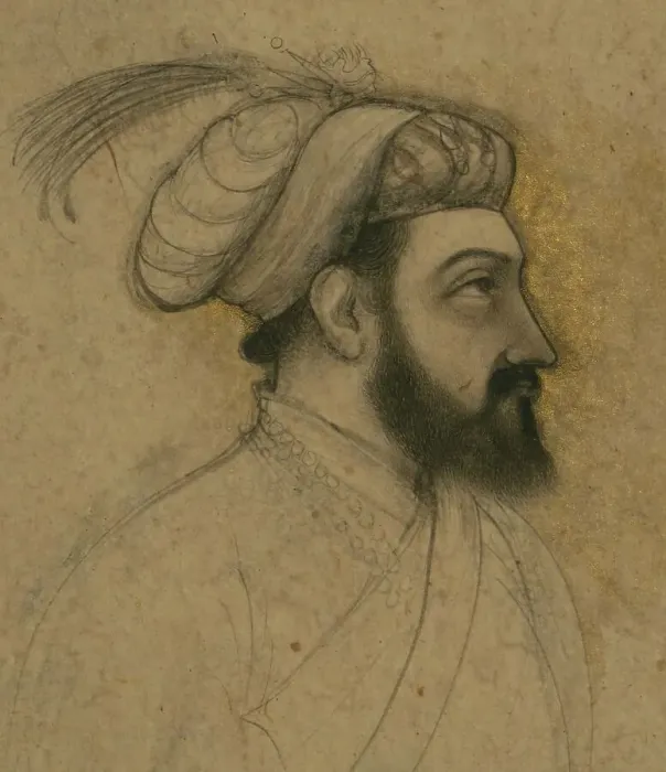 Framed Print : Single Leaf of a Portrait of Shah Jahan, mid 11th century AH / AD 17th century. Creator: Unknown Framed Print : Single Leaf of a Portrait of Shah Jahan, mid 11th century AH / AD 17th century. Creator: Unknown
