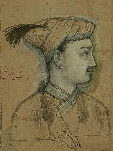 Single Leaf of a Portrait of Shahriyar, 11th century AH / AD 17th century. Creator: Unknown