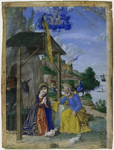 Single Miniature: The Nativity, c. 1515. Creator: Girolamo dai Libri (Italian, 1474-1555)