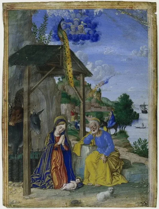Framed Print : Single Miniature: The Nativity, c. 1515. Creator: Girolamo dai Libri (Italian, 1474-1555) Framed Print : Single Miniature: The Nativity, c. 1515. Creator: Girolamo dai Libri (Italian, 1474-1555)