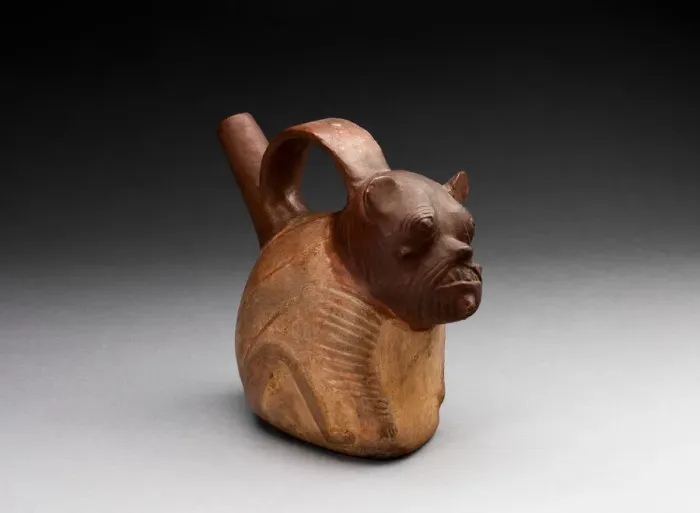 Framed Print : Single Spout Bottle in the form of a Animal with Lined Skin, A. D. 1000 / 1476 Framed Print : Single Spout Bottle in the form of a Animal with Lined Skin, A. D. 1000 / 1476