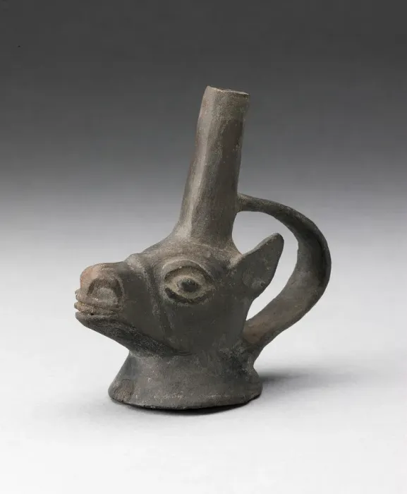 Framed Print : Single Spout Vessel in the Form of the Head of a Llama, A. D. 1000 / 1400. Creator: Unknown Framed Print : Single Spout Vessel in the Form of the Head of a Llama, A. D. 1000 / 1400. Creator: Unknown