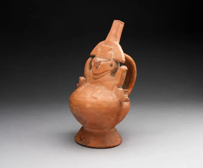 Framed Print : Single Spout Vessel with Molded Abstract Figure, A. D. 1000 / 1476. Creator: Unknown Framed Print : Single Spout Vessel with Molded Abstract Figure, A. D. 1000 / 1476. Creator: Unknown