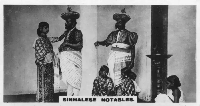 Framed Print : Sinhalese notables, Ceylon, c1925 Framed Print : Sinhalese notables, Ceylon, c1925