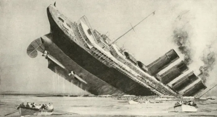 Framed Print : The sinking of the Lusitania, 7 May 1915 Framed Print : The sinking of the Lusitania, 7 May 1915