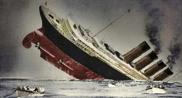 The sinking of the Lusitania, 7 May 1915