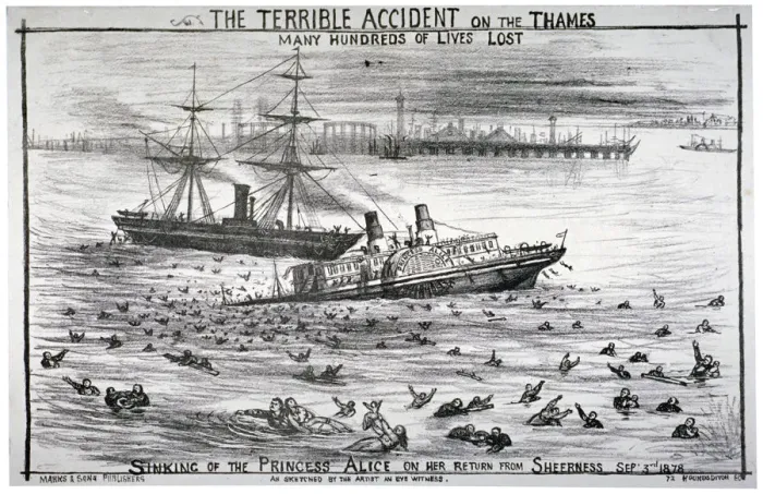 Framed Print : Sinking of the Princess Alice on the River Thames, 1878 Framed Print : Sinking of the Princess Alice on the River Thames, 1878