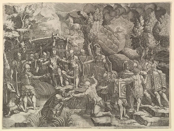 Sinon Deceiving the Trojans, mid-1540's. Creator: Giorgio Ghisi