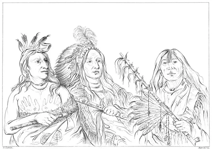 Framed Print : Sioux, 1841. Artist: Myers and Co Framed Print : Sioux, 1841. Artist: Myers and Co