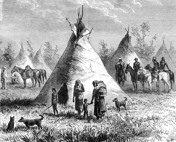 Framed Print : The Sioux, Canada, 19th century. Artist: Janet Lanet Framed Print : The Sioux, Canada, 19th century. Artist: Janet Lanet