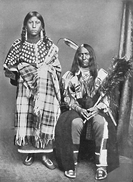 A Sioux chief and his squaw, 1912. Artist: Robert Wilson Shufeldt