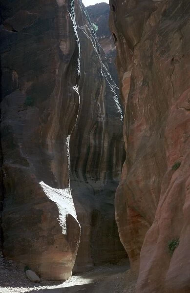 The Siq, a sandstone gorge