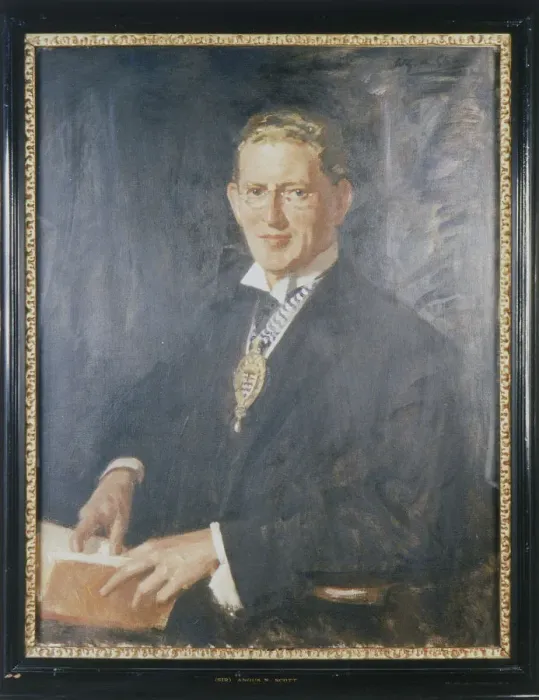 Framed Print : Sir Angus Newton Scott, 1932. Artist: Wilfred Gabriel de Glehn Framed Print : Sir Angus Newton Scott, 1932. Artist: Wilfred Gabriel de Glehn