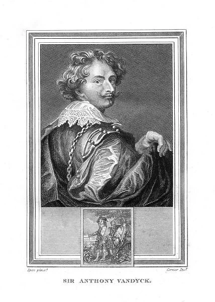 Sir Anthony (Anton) van Dyck, (1599-1641), Flemish painter, 1825. Artist: John Corner