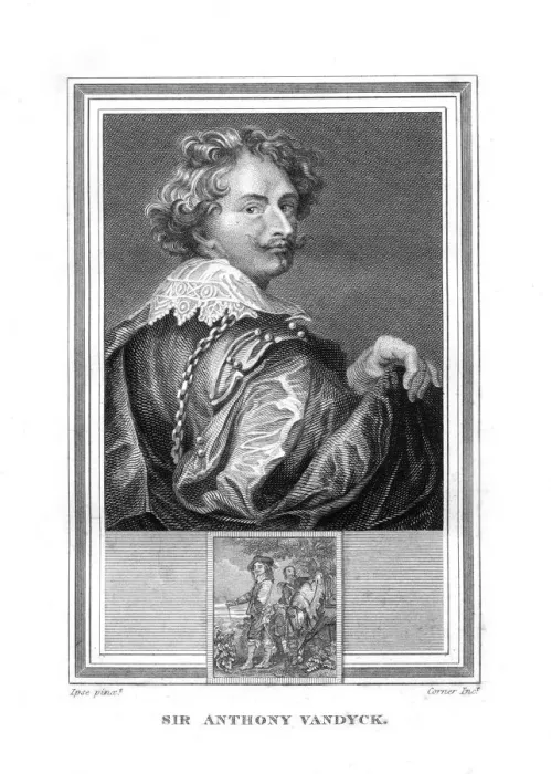 Framed Print : Sir Anthony (Anton) van Dyck, (1599-1641), Flemish painter, 1825. Artist: John Corner Framed Print : Sir Anthony (Anton) van Dyck, (1599-1641), Flemish painter, 1825. Artist: John Corner