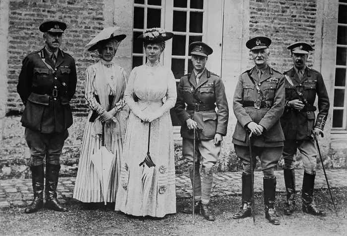 Framed Print : Sir Arthur Sloggett, Queen Mary, Prince of Wales, 11 Jul 1917. Creator: Bain News Service Framed Print : Sir Arthur Sloggett, Queen Mary, Prince of Wales, 11 Jul 1917. Creator: Bain News Service